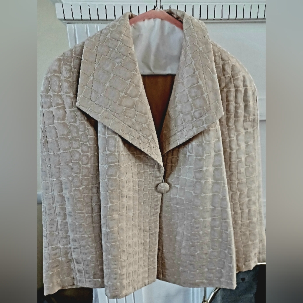 St. John Collection Textured Champagne Colored Jacket